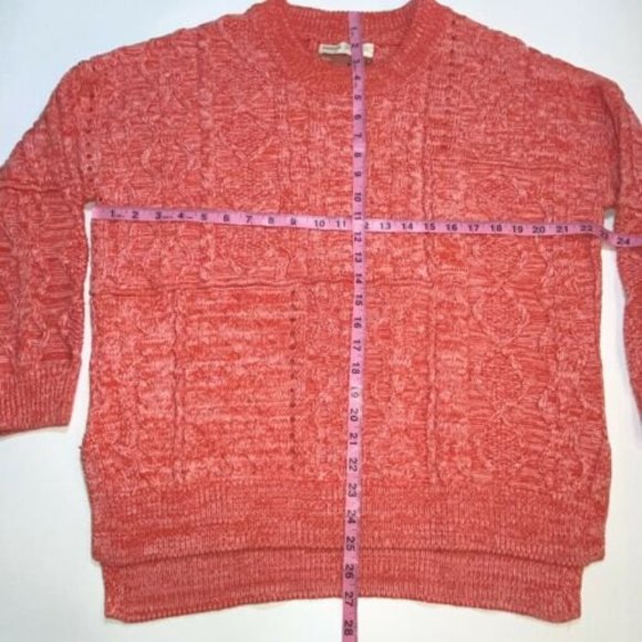 Pilcro Anthropologie Jasmine Oversize Cable Knit Sweater Women's Size Small Pink - Picture 5 of 7
